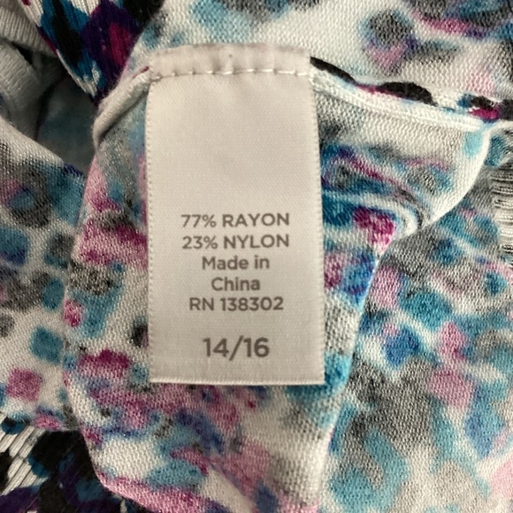 Avenue Multicolor Button Front 3/4 Sleeve Cardigan Size 14/16 - Picture 7 of 7